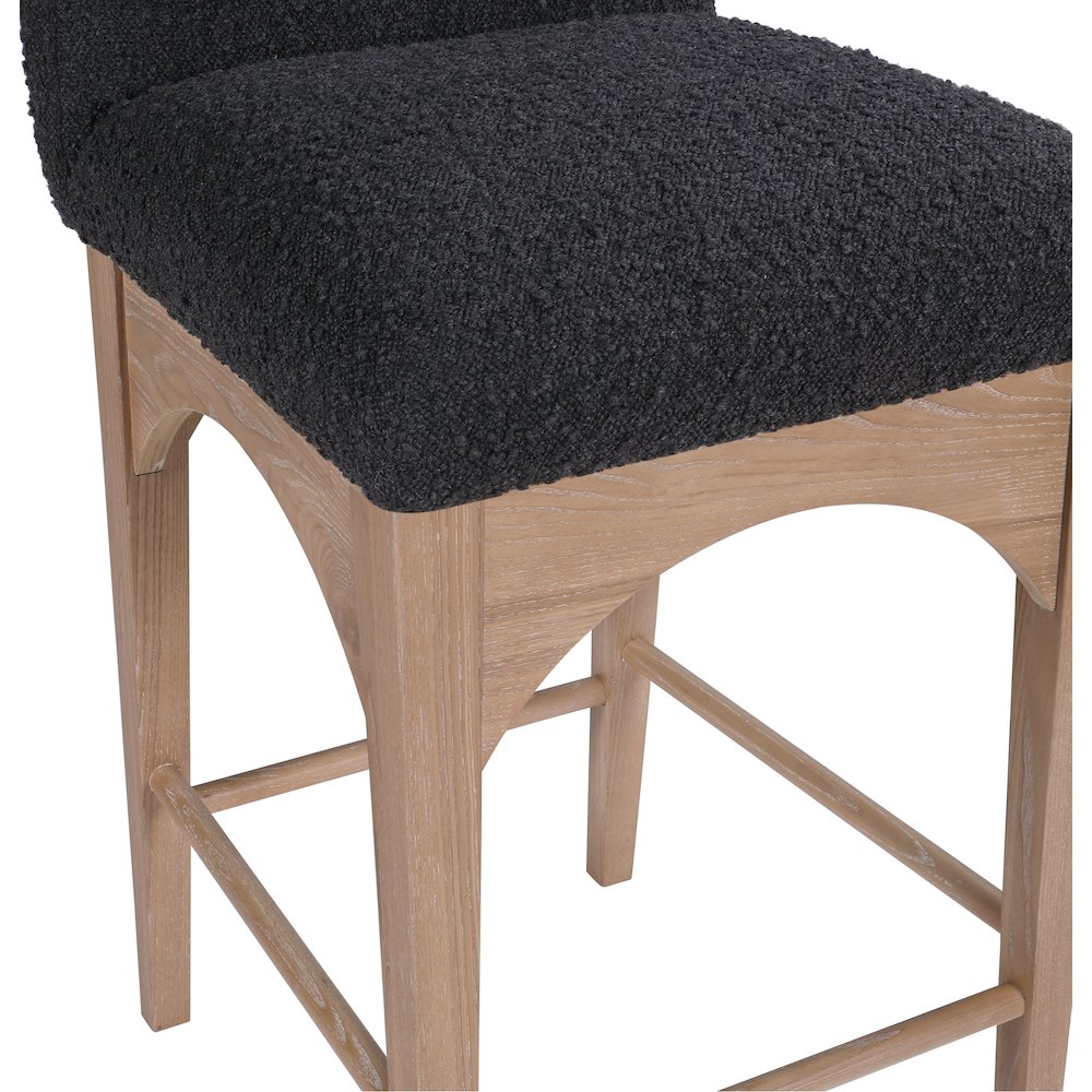 Waldorf Black Boucle Fabric Stool