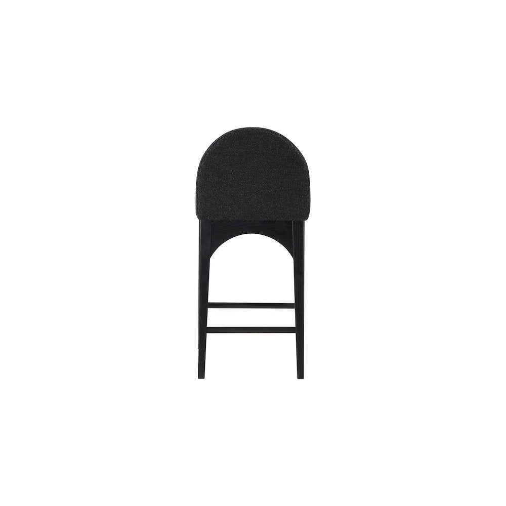 Waldorf Black Boucle Fabric Stool
