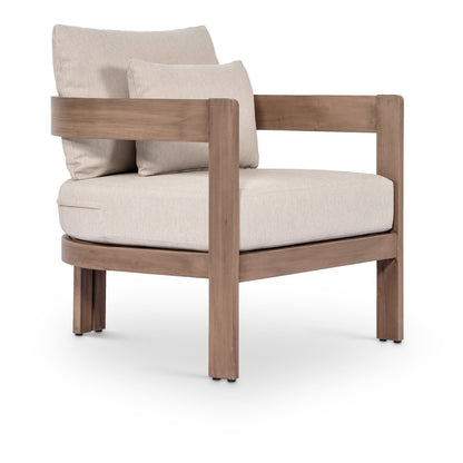 Newport Beige Water Resistant Fabric Upholstered Outdoor Patio Chair