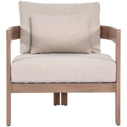 Newport Beige Water Resistant Fabric Upholstered Outdoor Patio Chair