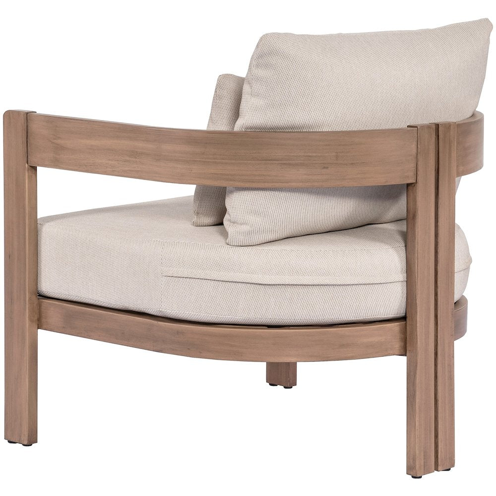 Newport Beige Water Resistant Fabric Upholstered Outdoor Patio Chair