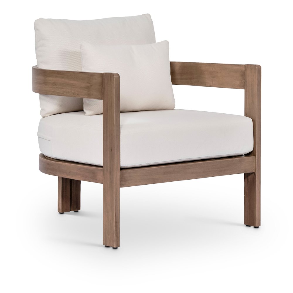 Newport Cream Water Resistant Fabric Upholstered Outdoor Patio Chair