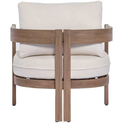 Newport Cream Water Resistant Fabric Upholstered Outdoor Patio Chair