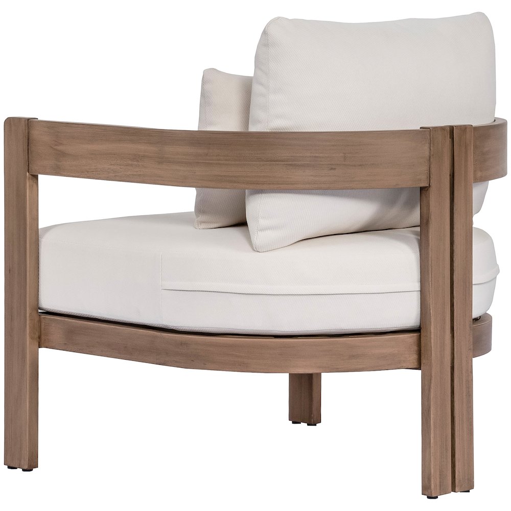 Newport Cream Water Resistant Fabric Upholstered Outdoor Patio Chair