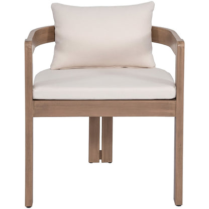 Newport Cream Water Resistant Fabric Upholstered Outdoor Patio Dining Chair