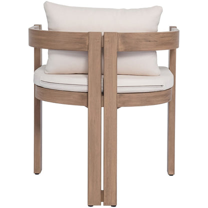 Newport Cream Water Resistant Fabric Upholstered Outdoor Patio Dining Chair