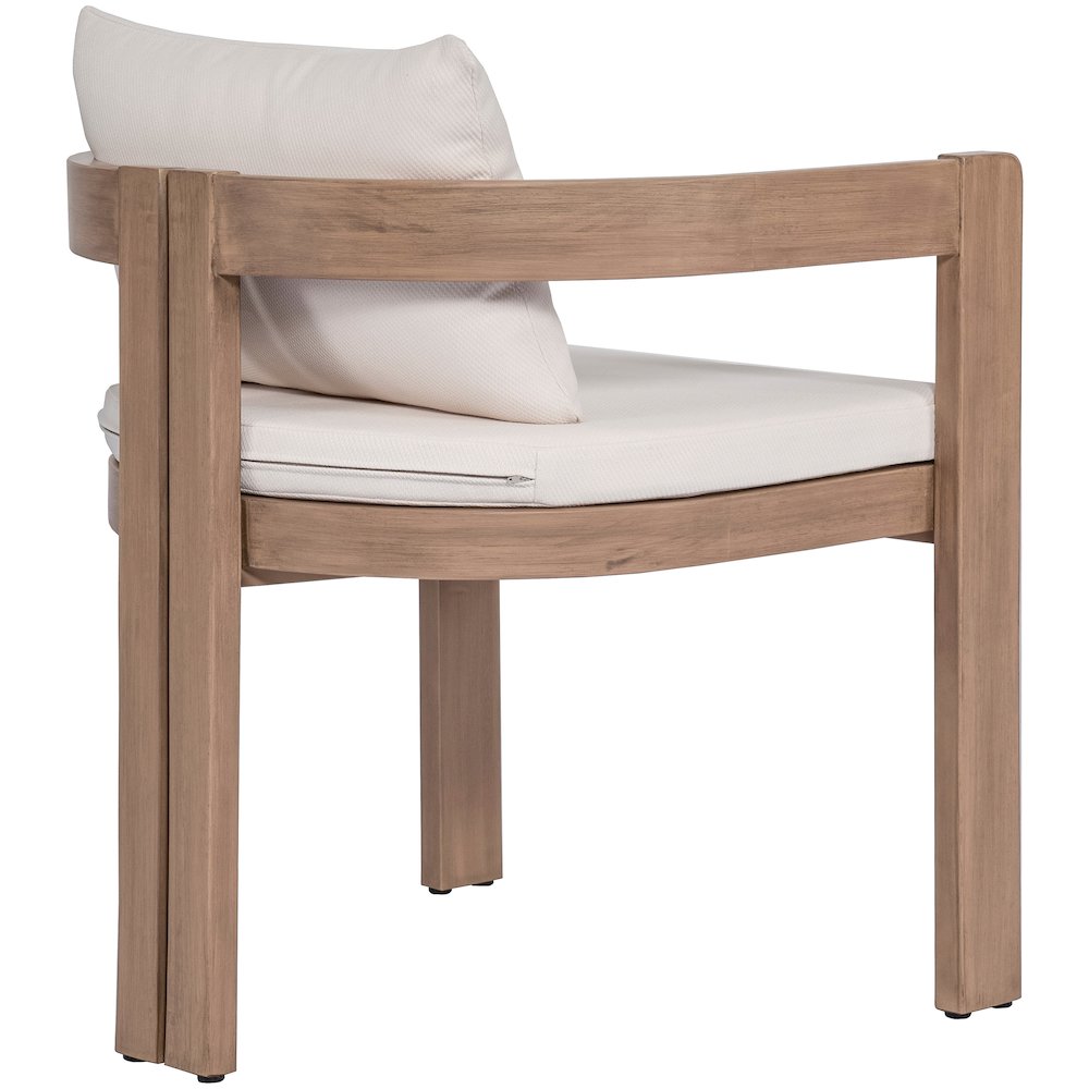 Newport Cream Water Resistant Fabric Upholstered Outdoor Patio Dining Chair