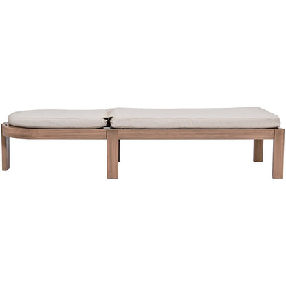 Newport Beige Water Resistant Fabric Upholstered Outdoor Patio Lounge Chair