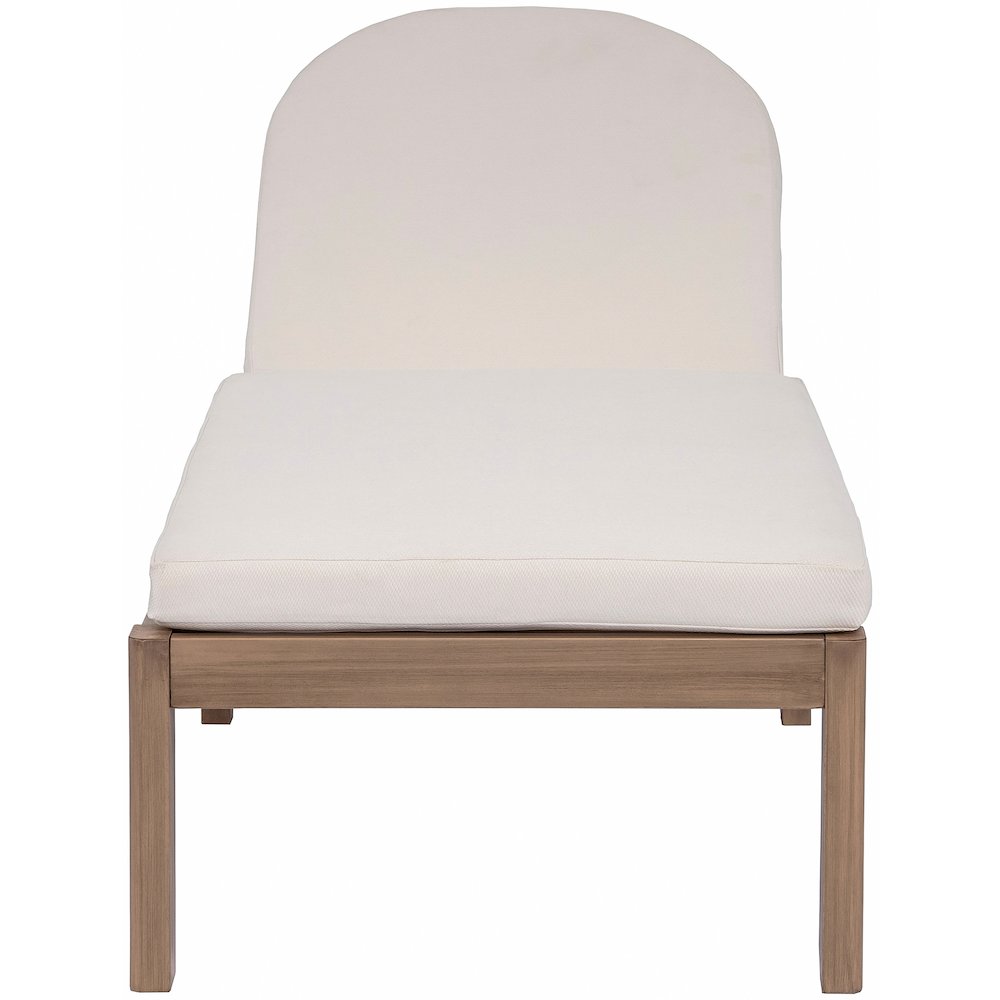 Newport Cream Water Resistant Fabric Upholstered Outdoor Patio Lounge Chair