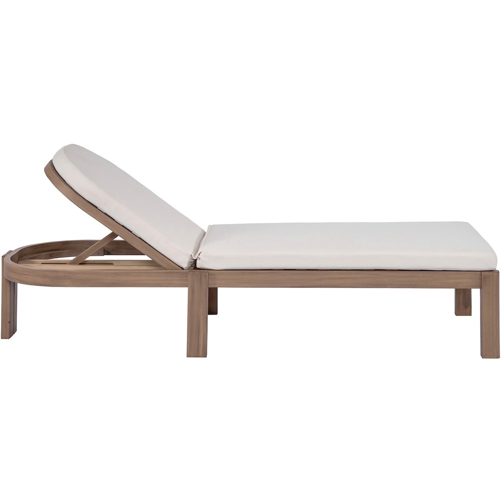 Newport Cream Water Resistant Fabric Upholstered Outdoor Patio Lounge Chair