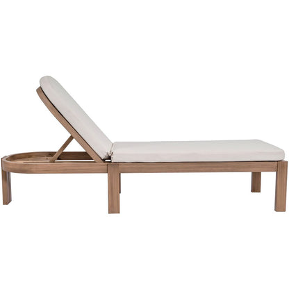 Newport Cream Water Resistant Fabric Upholstered Outdoor Patio Lounge Chair