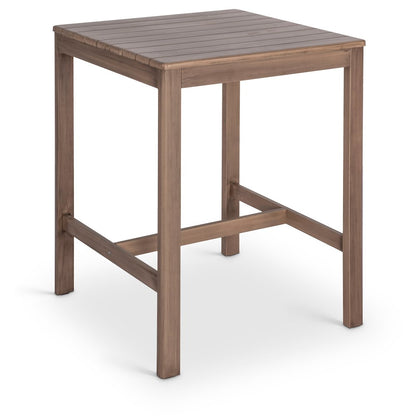 Newport Natural Acacia Wood Outdoor Patio Square Bar Table