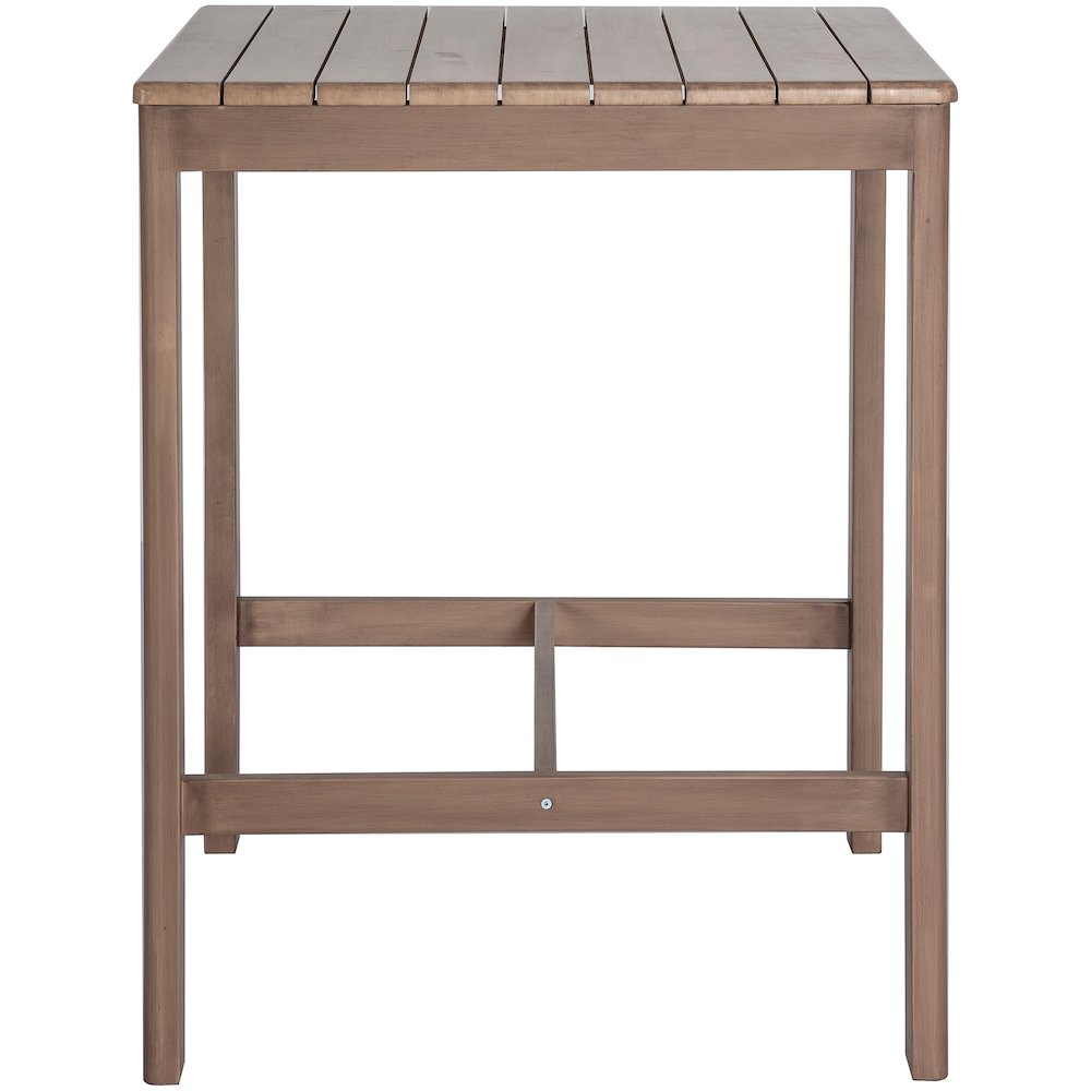 Newport Natural Acacia Wood Outdoor Patio Square Bar Table