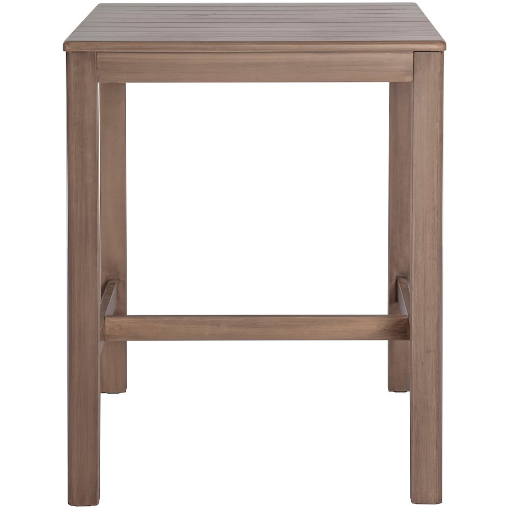 Newport Natural Acacia Wood Outdoor Patio Square Bar Table