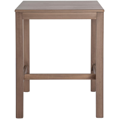 Newport Natural Acacia Wood Outdoor Patio Square Bar Table
