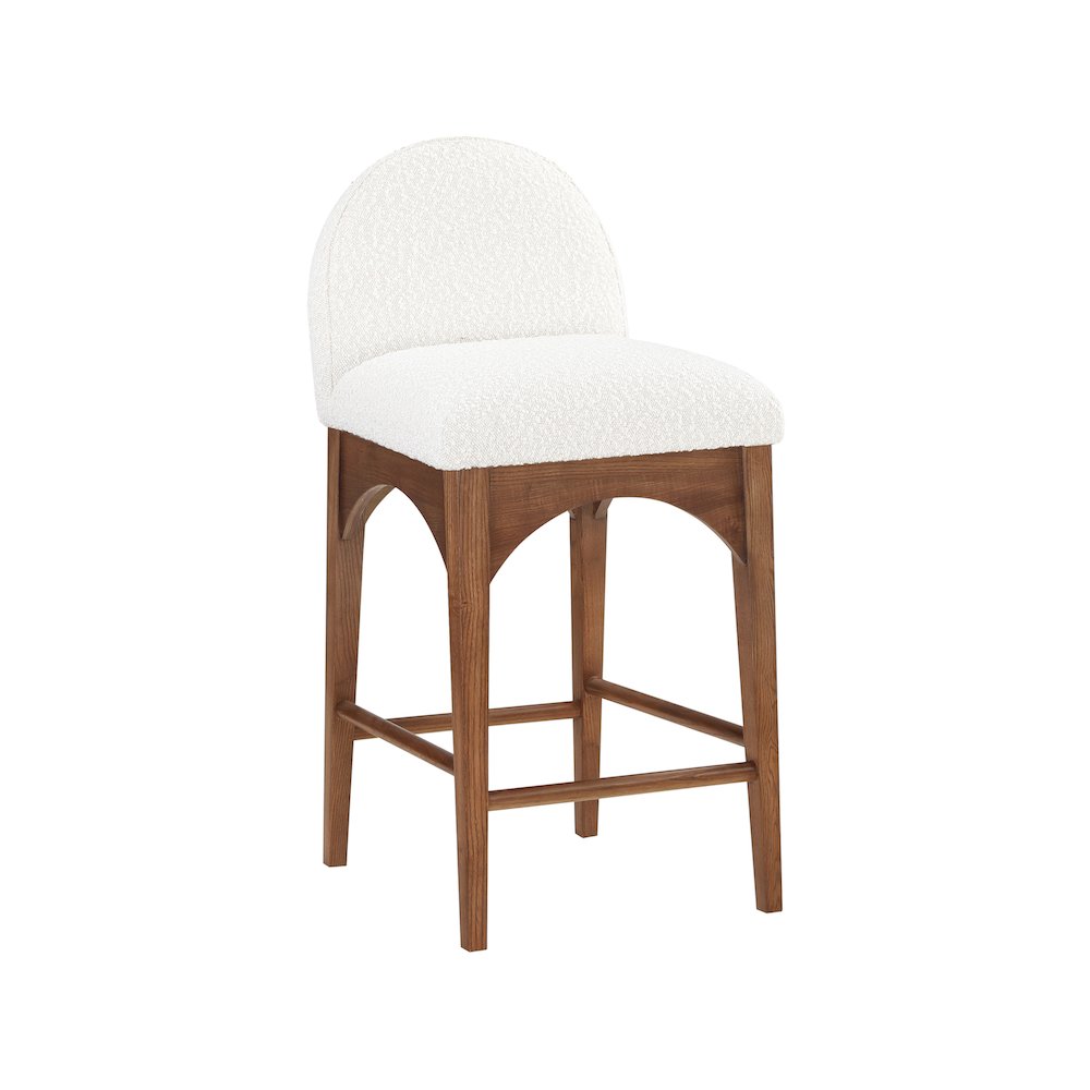 Waldorf Cream Boucle Fabric Stool