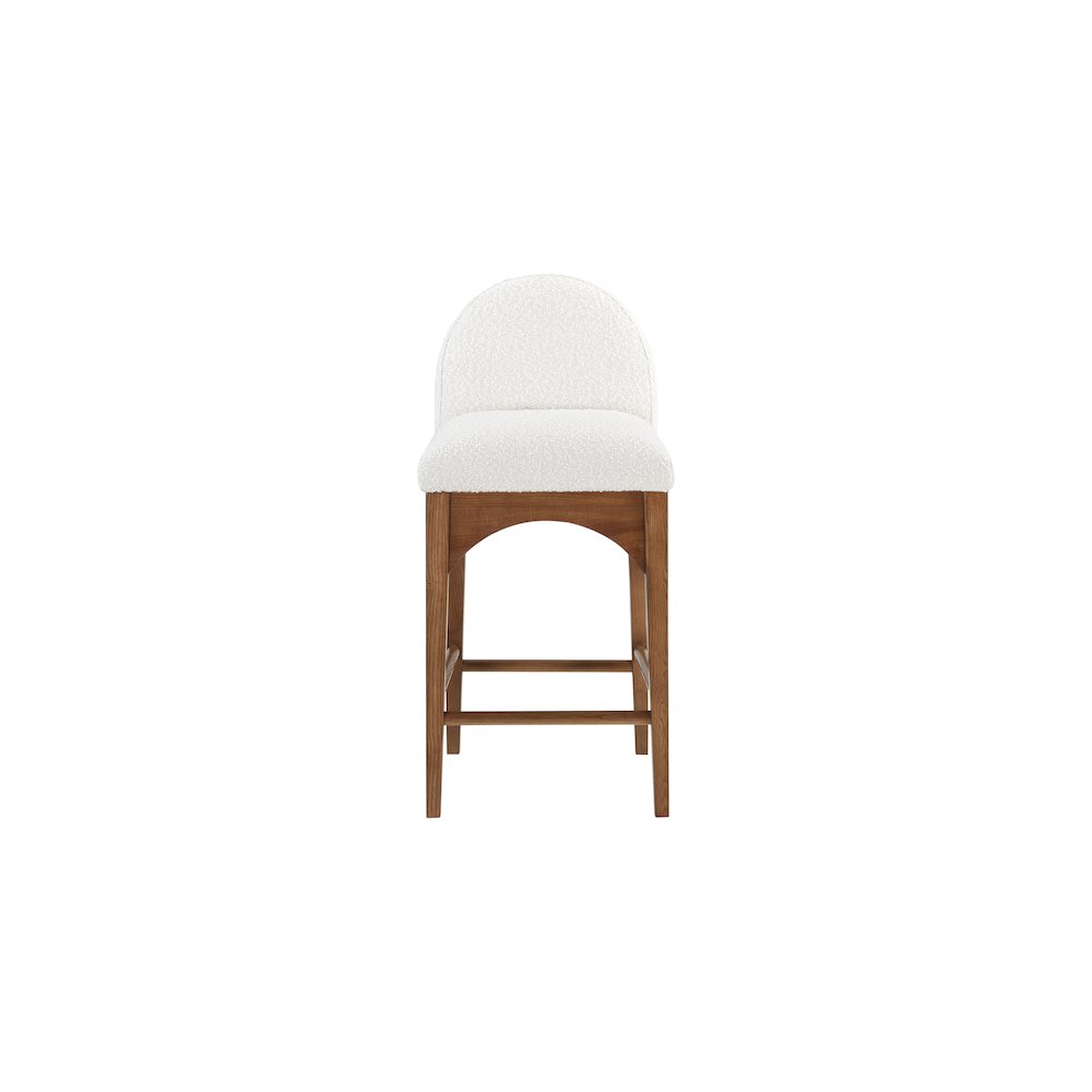 Waldorf Cream Boucle Fabric Stool