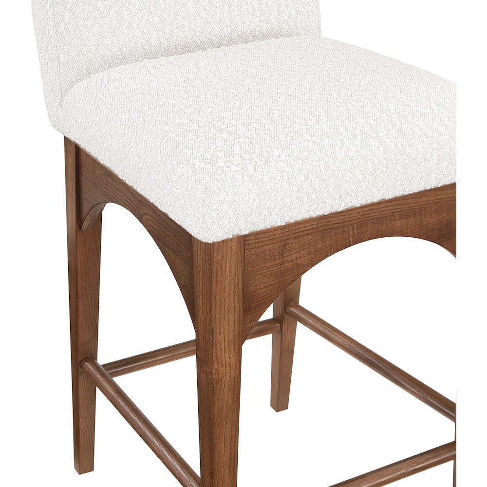 Waldorf Cream Boucle Fabric Stool