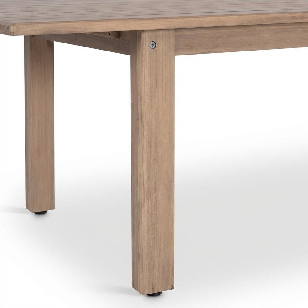 Natural Acacia Wood Outdoor Dining Table With Adjustable Width