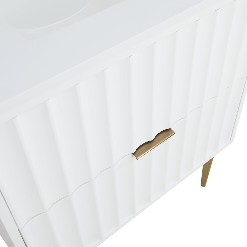 Modernist White Bathroom Vanity
