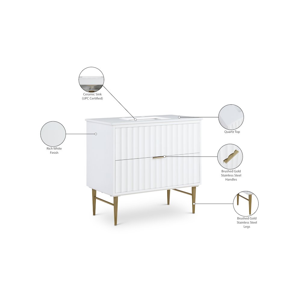 Modernist White Bathroom Vanity