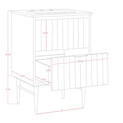 Modernist White Bathroom Vanity