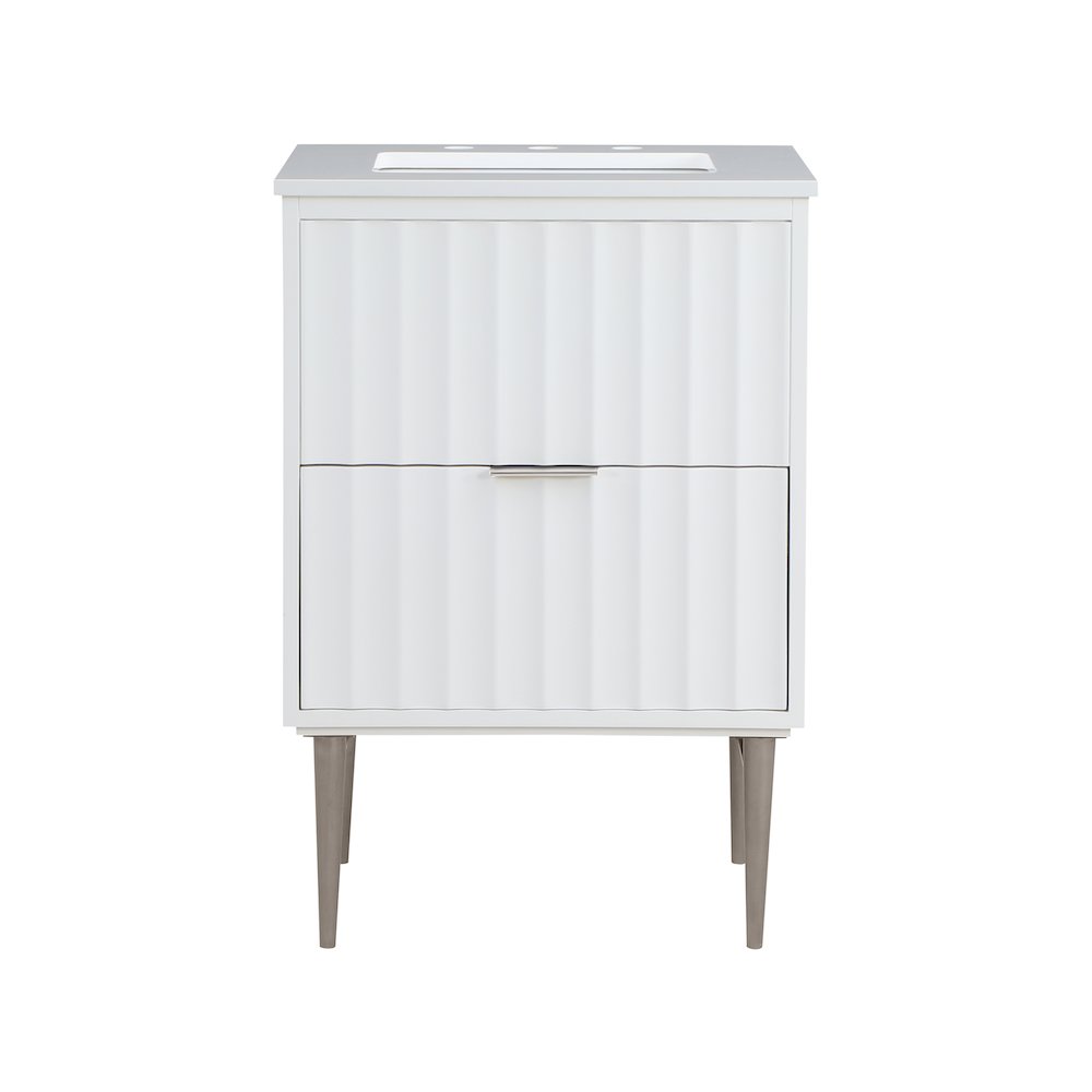 Modernist White Bathroom Vanity