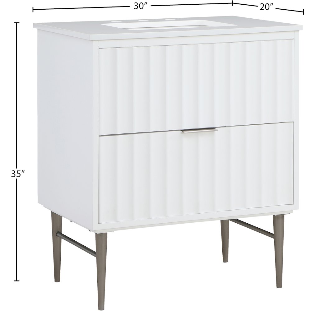 Modernist White Bathroom Vanity