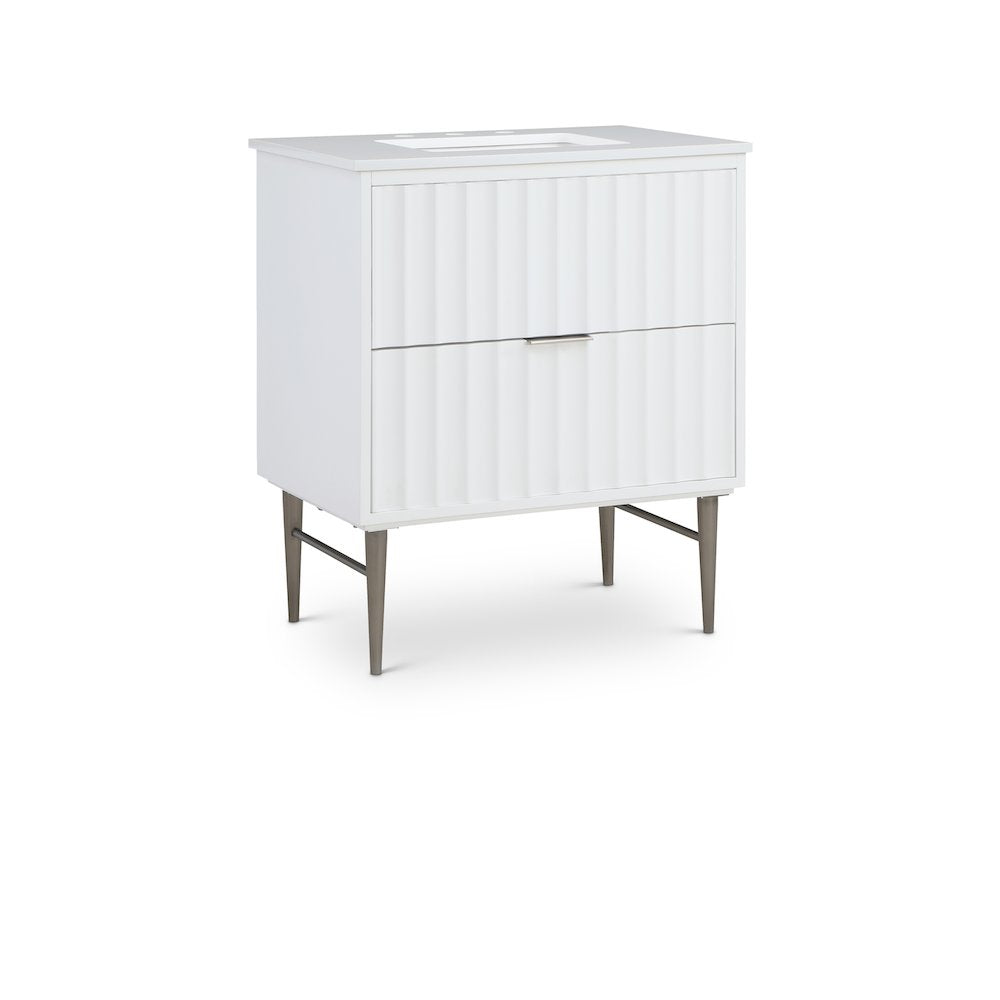 Modernist White Bathroom Vanity