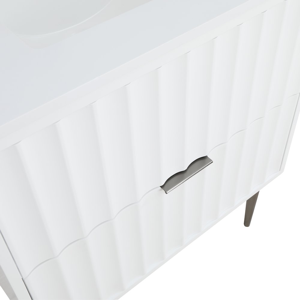 Modernist White Bathroom Vanity
