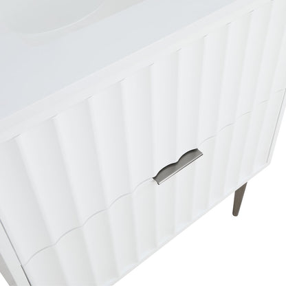 Modernist White Bathroom Vanity