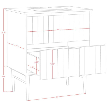 Modernist White Bathroom Vanity