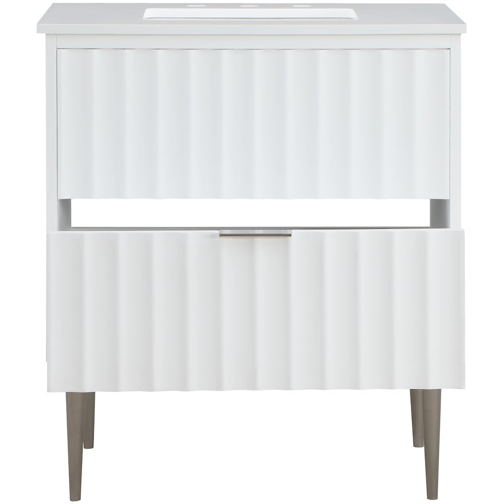 Modernist White Bathroom Vanity