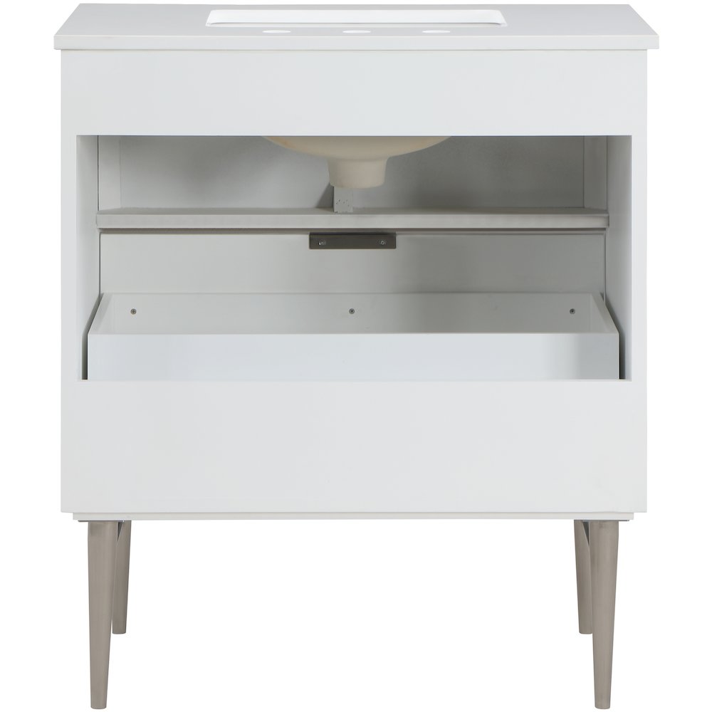 Modernist White Bathroom Vanity