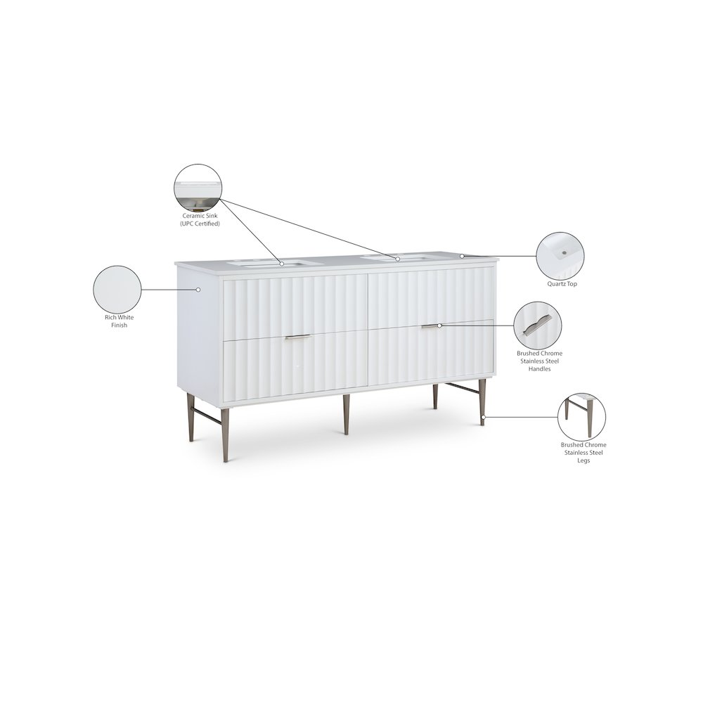 Modernist White Bathroom Vanity