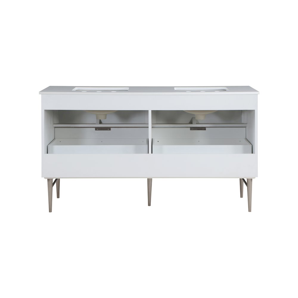 Modernist White Bathroom Vanity