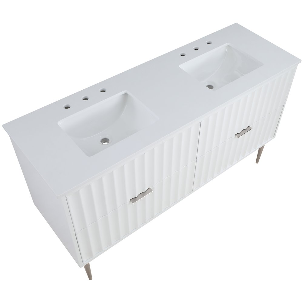 Modernist White Bathroom Vanity