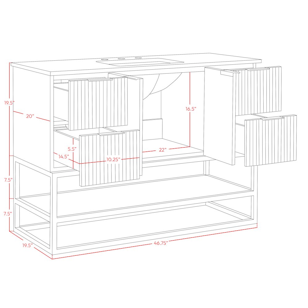 Monad Walnut Bathroom Vanity