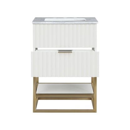 Monad White Bathroom Vanity