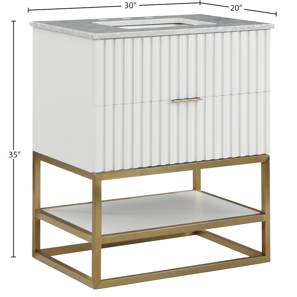 Monad White Bathroom Vanity