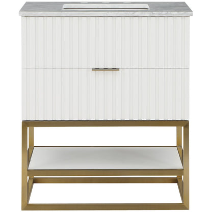 Monad White Bathroom Vanity