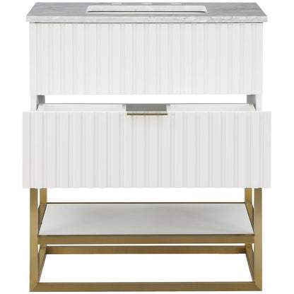 Monad White Bathroom Vanity