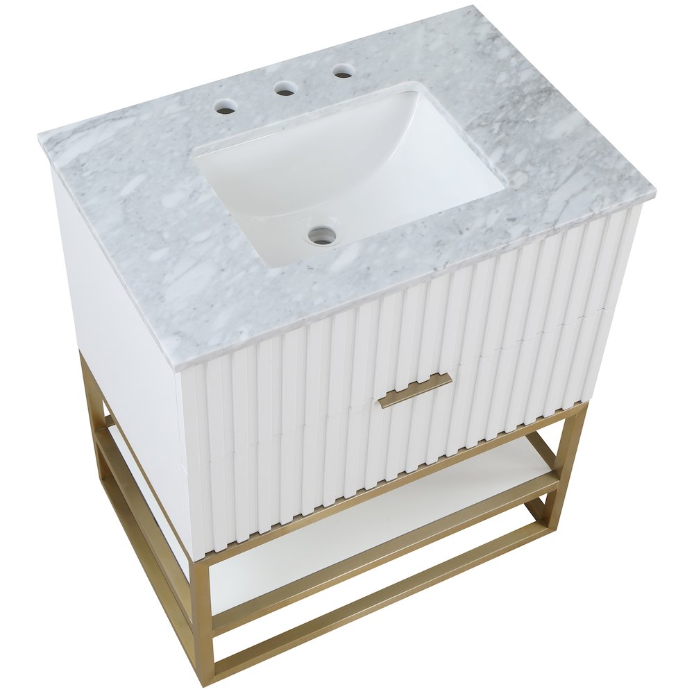 Monad White Bathroom Vanity