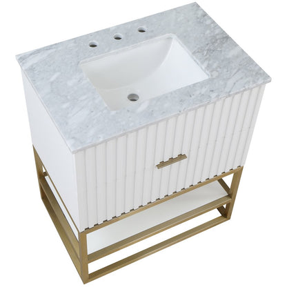 Monad White Bathroom Vanity