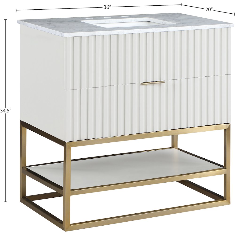 Monad White Bathroom Vanity