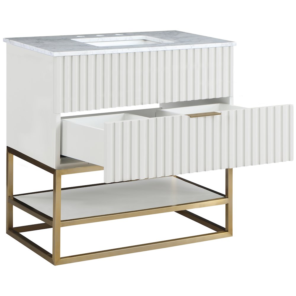 Monad White Bathroom Vanity