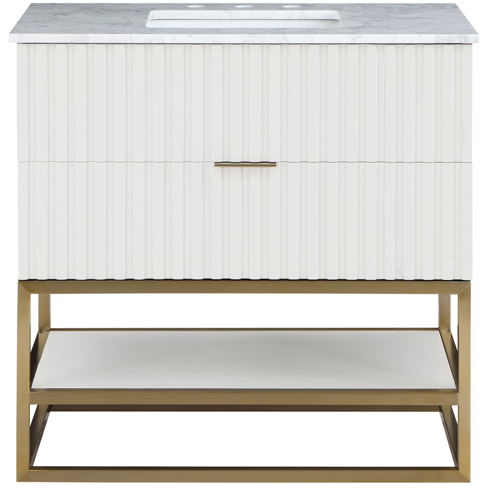 Monad White Bathroom Vanity