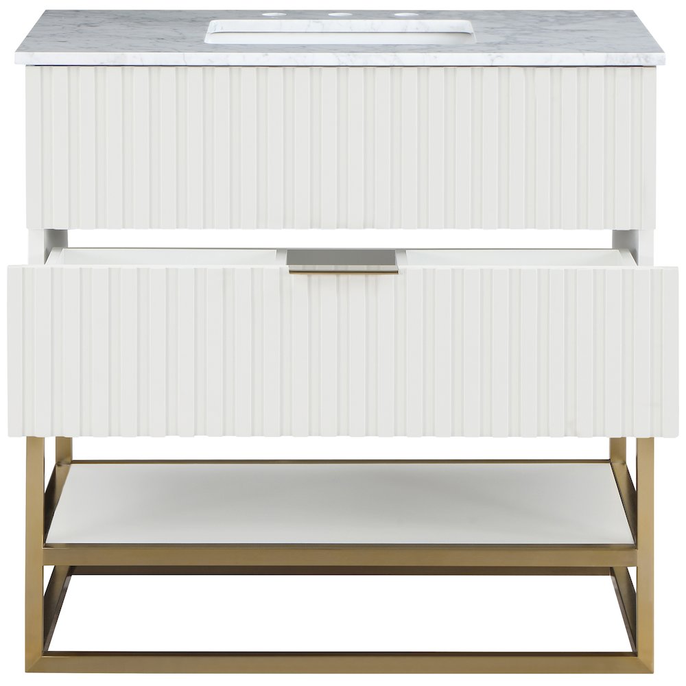 Monad White Bathroom Vanity