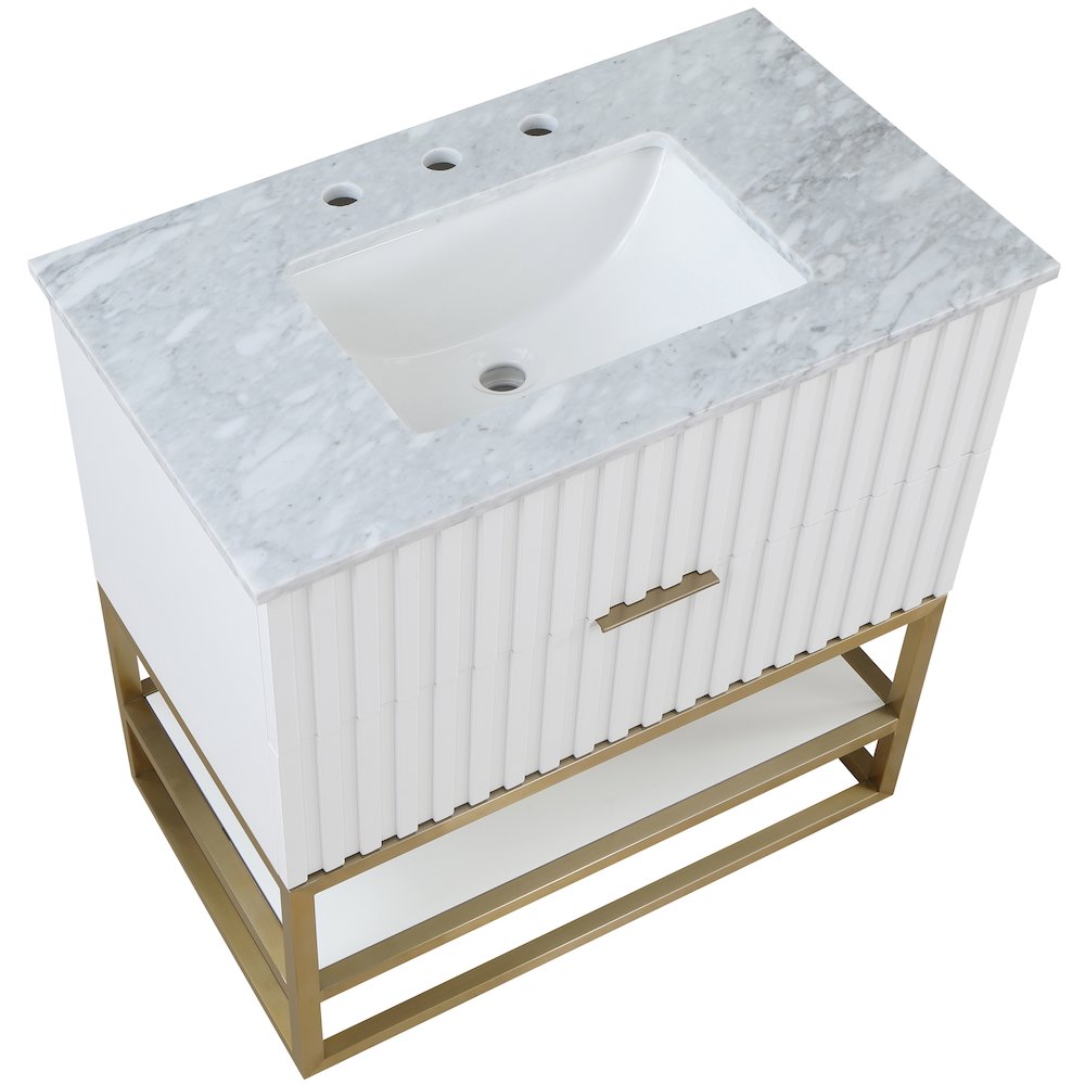 Monad White Bathroom Vanity