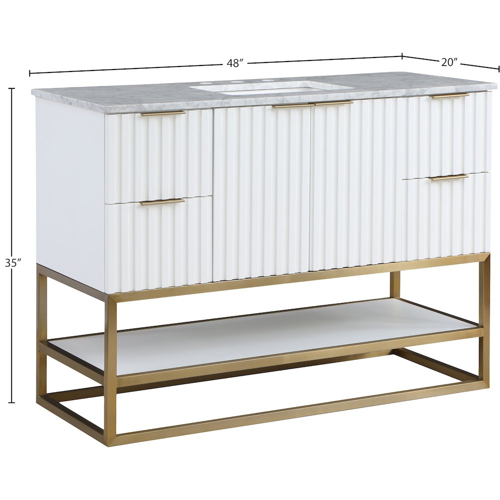 Monad White Bathroom Vanity
